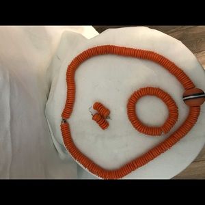 Hand crafted beaded necklace  set made in Ghana